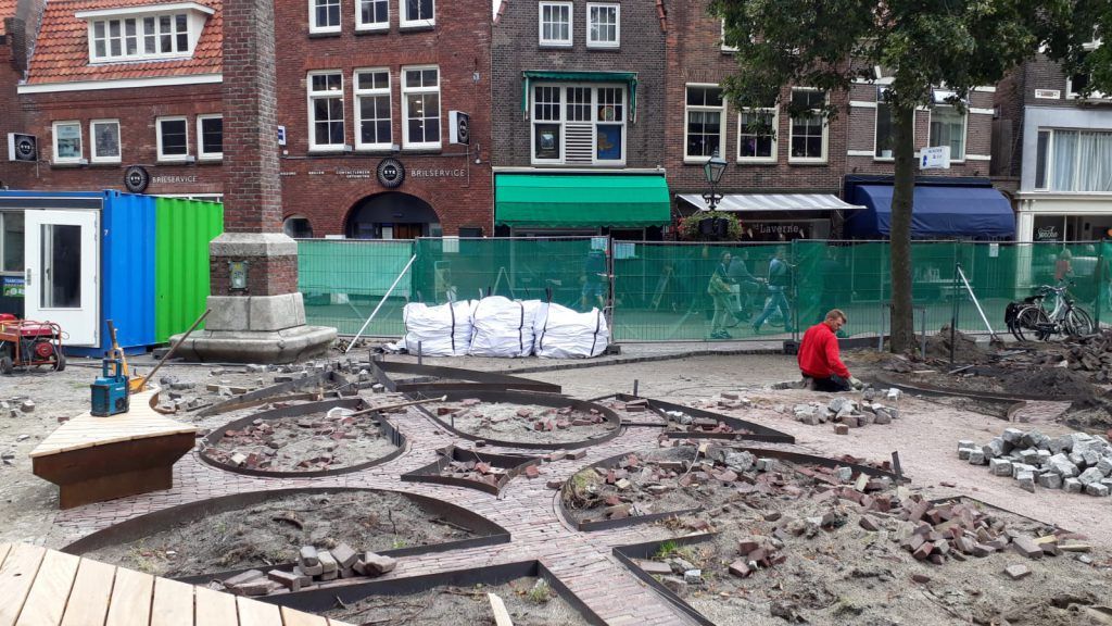 Bloemperken in aanbouw