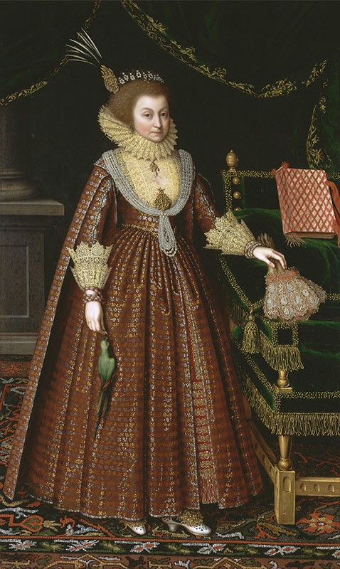 Elizabeth, de gravin van Kellie, draagt op een schilderij van Paulus van Somer uit 1620 een vergelijkbaar model schoen.