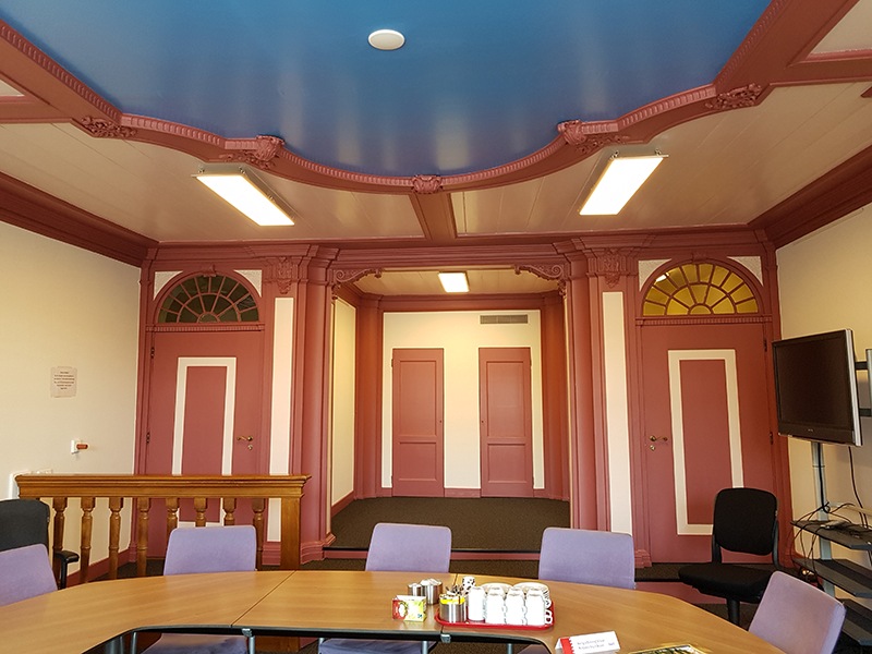 De alkoofkamer van Sijmon Schagen en Cornelia Kraft in het Stadhuis van Alkmaar in de Langestraat.
