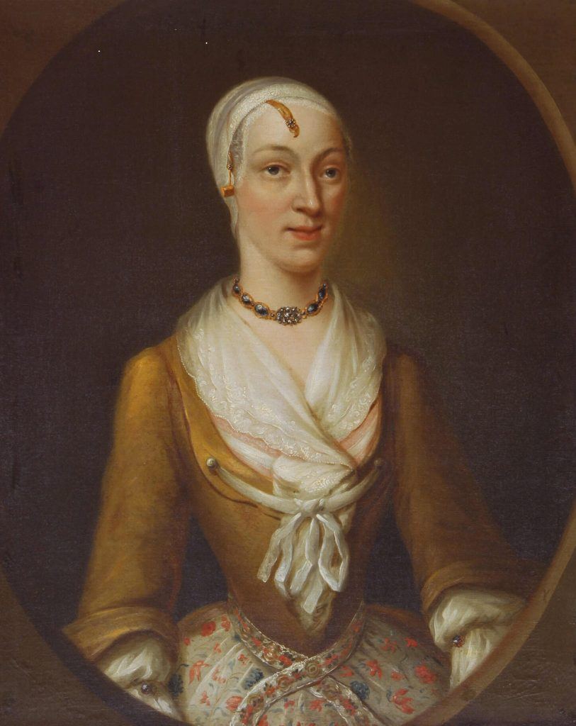 Portret vrouw van Tobias Sydenhagen ca. 1750 anoniem Zaans Museum