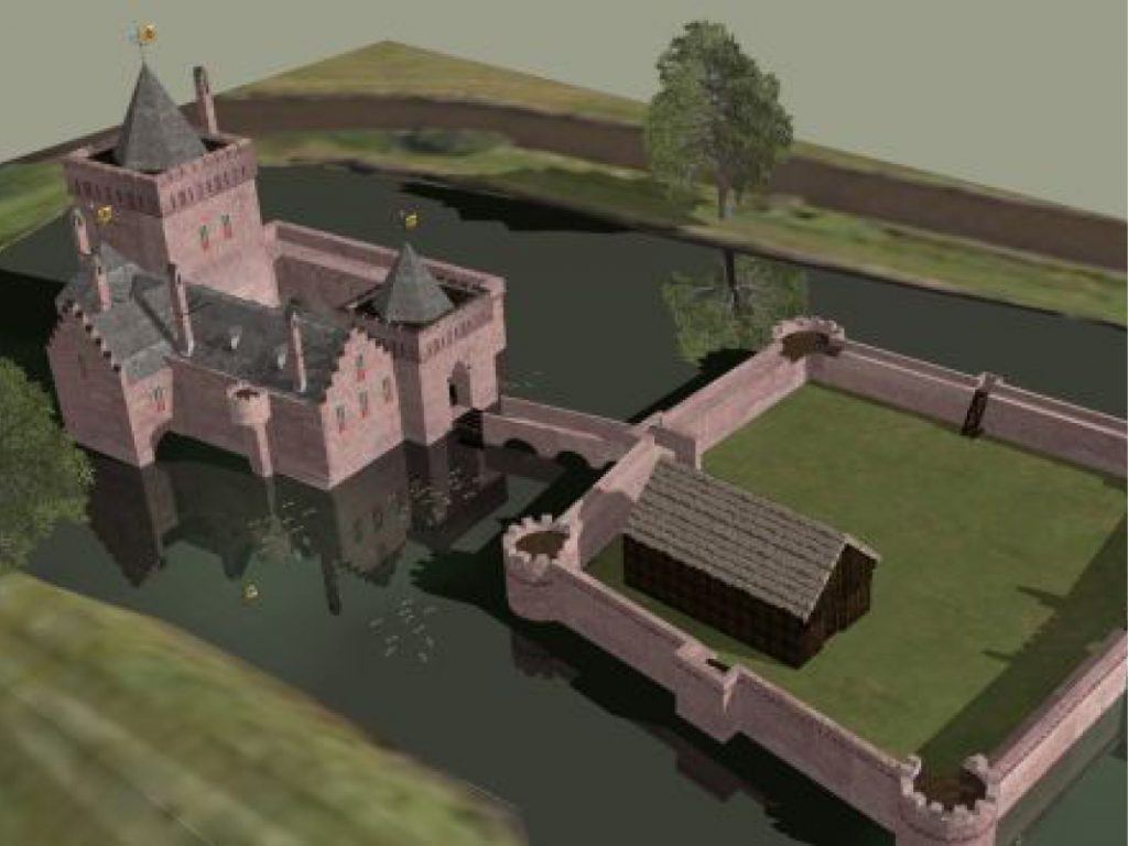 3D reconstructie door Remco Cevat van kasteel de Nieuwburg