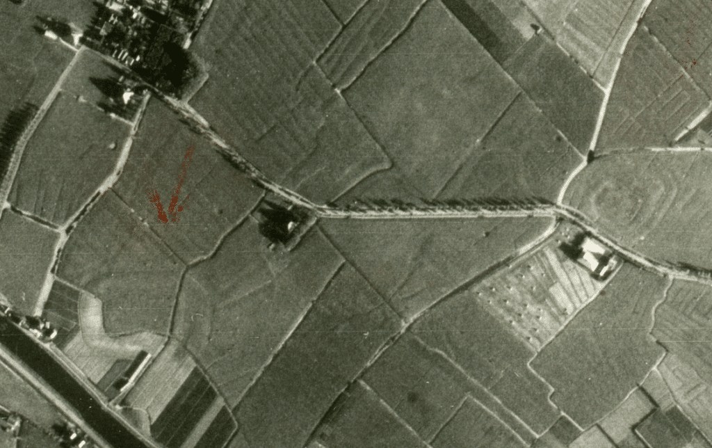 Weg naar de Nieuwburg Afb 2 uitsnede luchtfoto WOII-Erfgoed Magazine 63