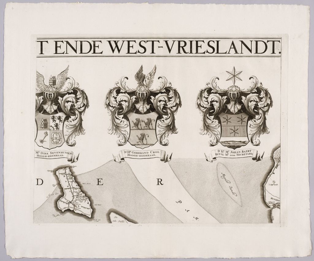 Kaart 1745 Hoogheemraadschap met wapen Baert