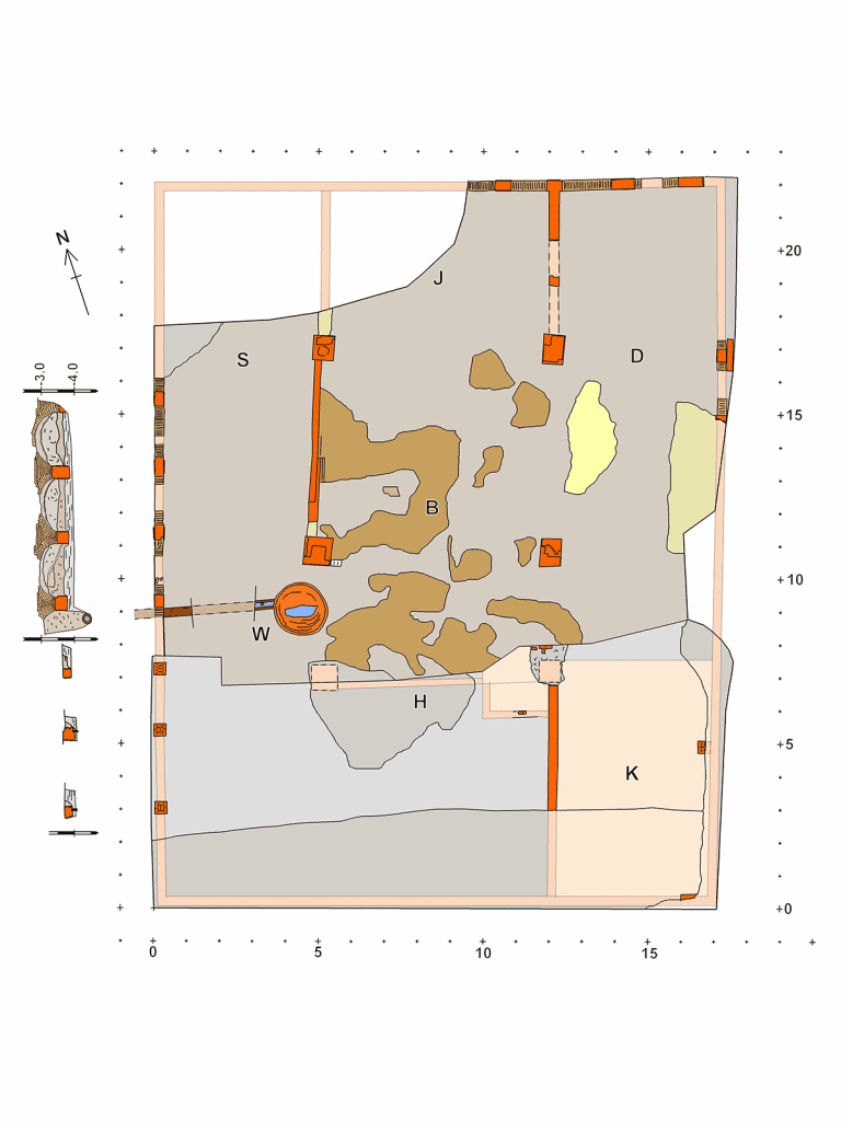 p6-7 Stolpopgraving opgravingsplattegrond
