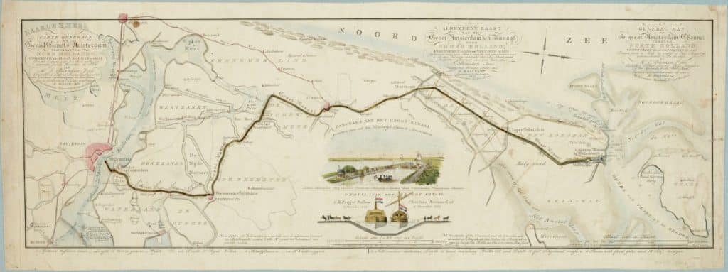 Noordhollandsch Kanaal tracé Amsterdam-Den Helder