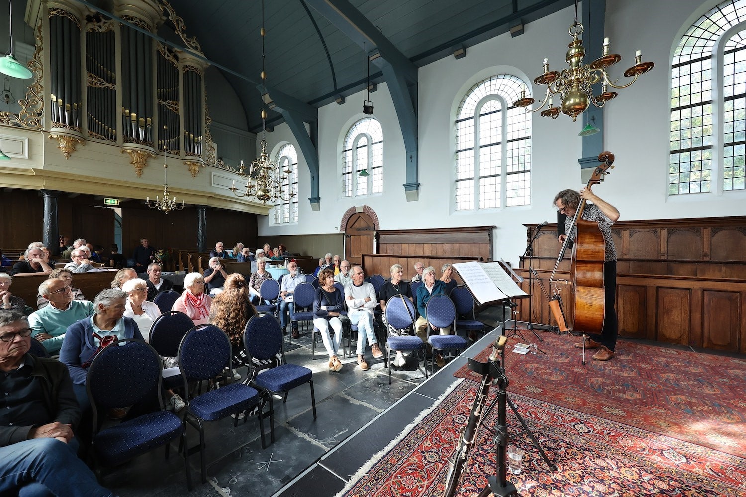 Dorpskerk Grootschermer, Leeghwaterconcert van het orgeltrio tijdens Open Monumentendag 2024.