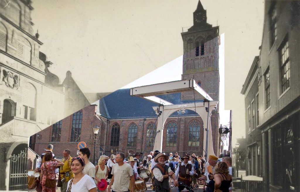 Tijdelijke timewarp van de Grote Kerk in De Rijp