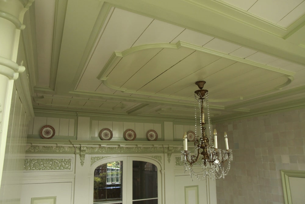 Plafond van het Huis met de Arend in De Rijp. Gerestaureerd door Stefan Witteman en geschilderd door Arno Geerlings.