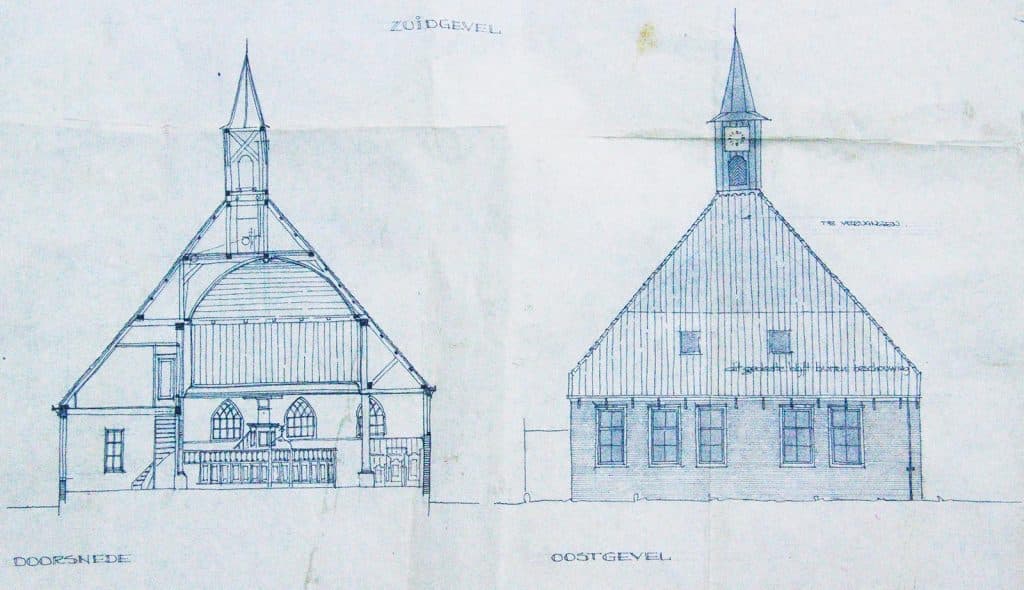 Bouwtekening van het Zwarte Kerkje