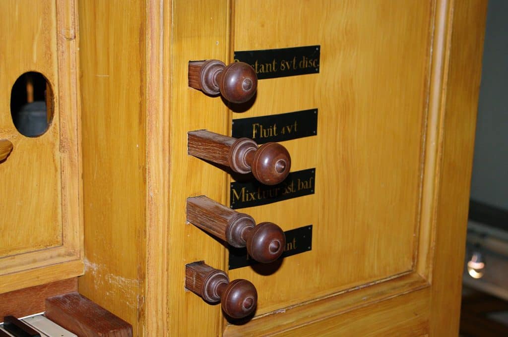 Detail van het orgel van het Zwarte Kerkje in Zuidschermer