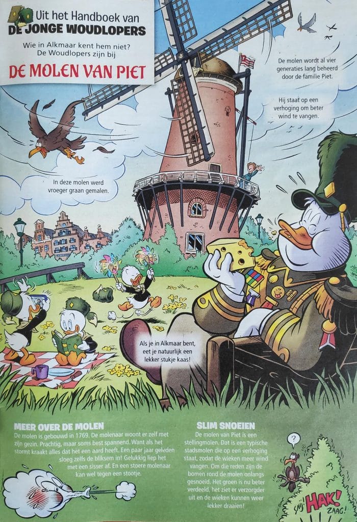 In mei 2025 speelde Alkmaar een hoofdrol in het bekende weekblad Donald Duck. De Molen van Piet in Donald Duck nr 17 2025.