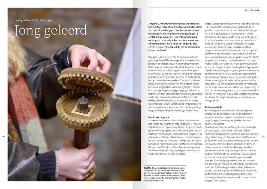 Pagina 64-65 van erfgoedtijdschrift ode van MOOI Noord-Holland.