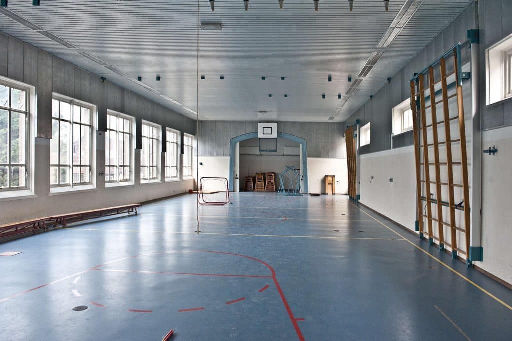 Gymlokaal 123. Voormalige Ambachtsschool Bergerweg 1. Circa 2010. Foto J Elsinga.