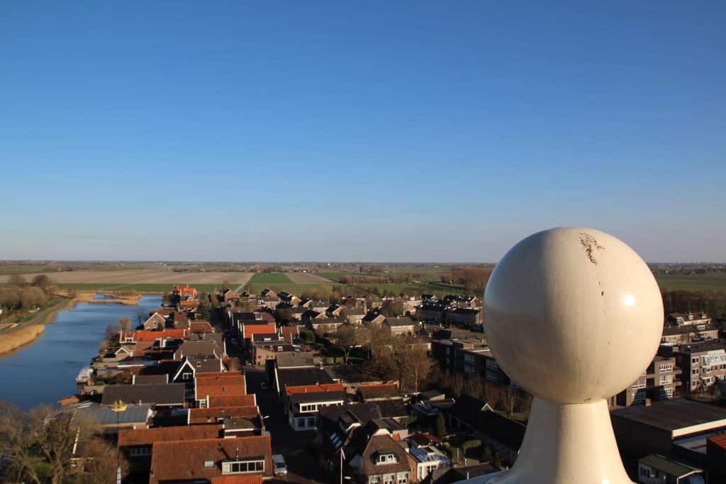 Uitzicht vanaf de toren van de Grote Kerk van Schermerhorn 2014. Foto M. Alphenaar.