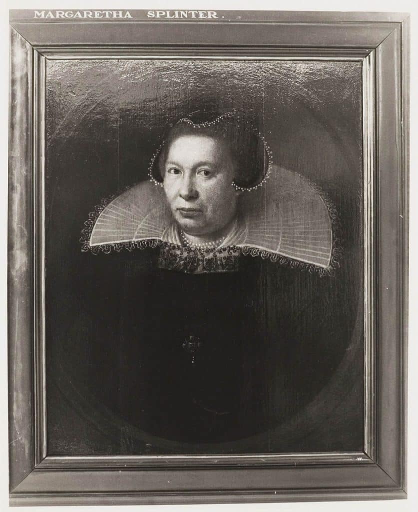 Schilderij van Margaretha Splinter. Dit schilderij bevindt zich nu in het Stedelijk Museum Alkmaar. Foto J. Elsinga 1983.