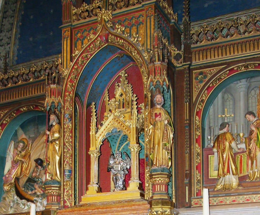 Heilig bloed altaar uit 1906 in de Sint Laurentiuskerk in Alkmaar.