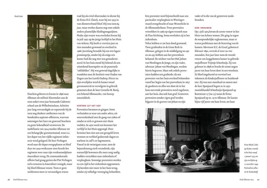 Oud Alkmaar 2013 Artikel Huis van Achten door Marianne Kloeg.