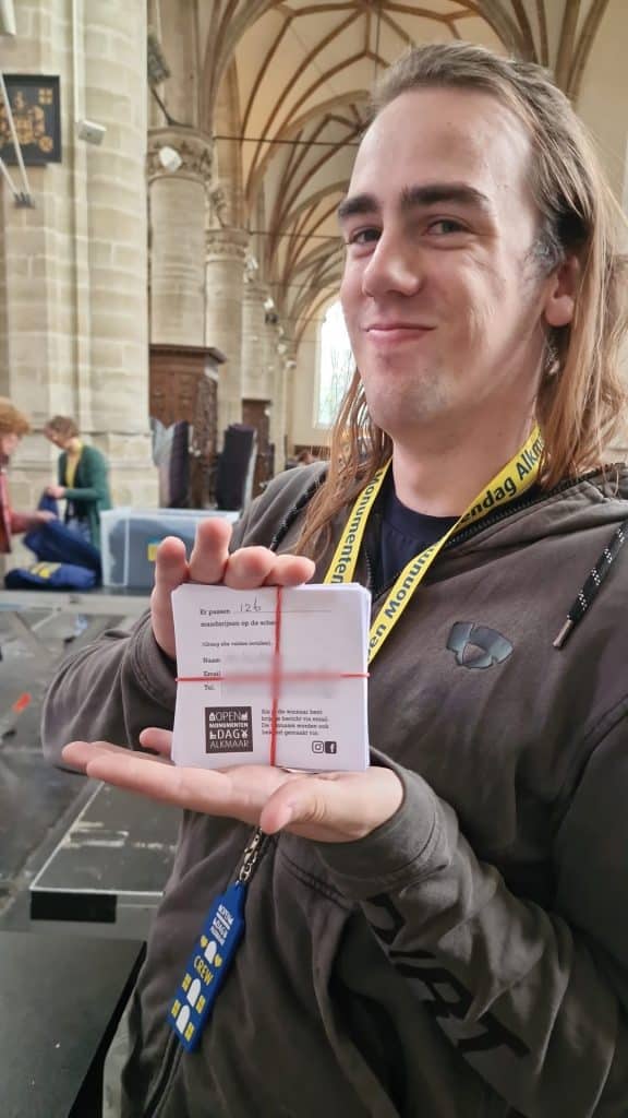 Ruben op de Erfgoedmarkt in Grote Kerk Alkmaar