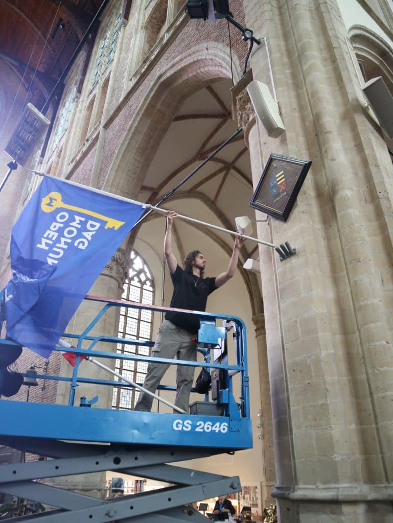 Voorbereidingen in Grote Kerk Alkmaar