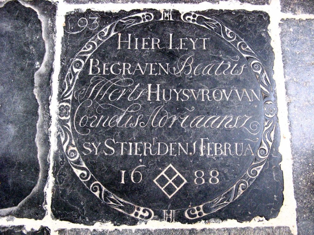 Grafzerk Beatris in de Dorpskerk in West-Graftdijk. Foto J. van Zanten 2009.