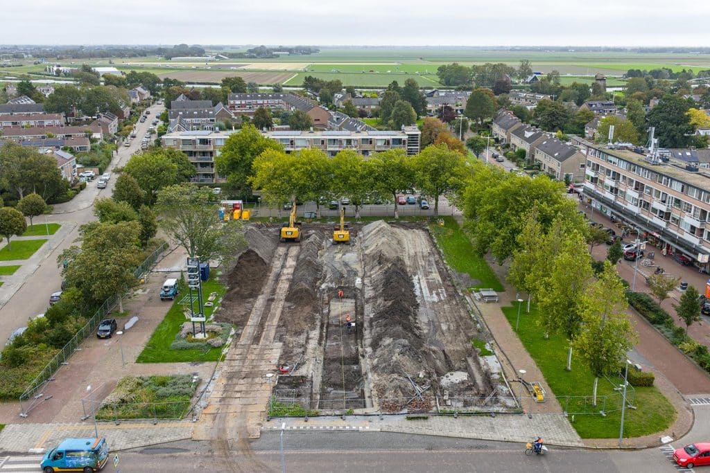 Bovenaanzicht opgravingslocatie in Oudorp. Foto Stadswerk072 september 2025