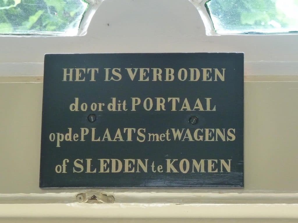 Een van de regels van het Wildemanshofje