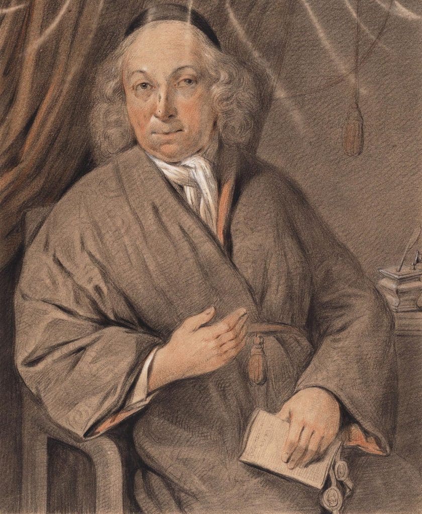 Gerrit Florisz Wildeman stichter van het Wildemanshofje. Tekening door P. Plas 1853.