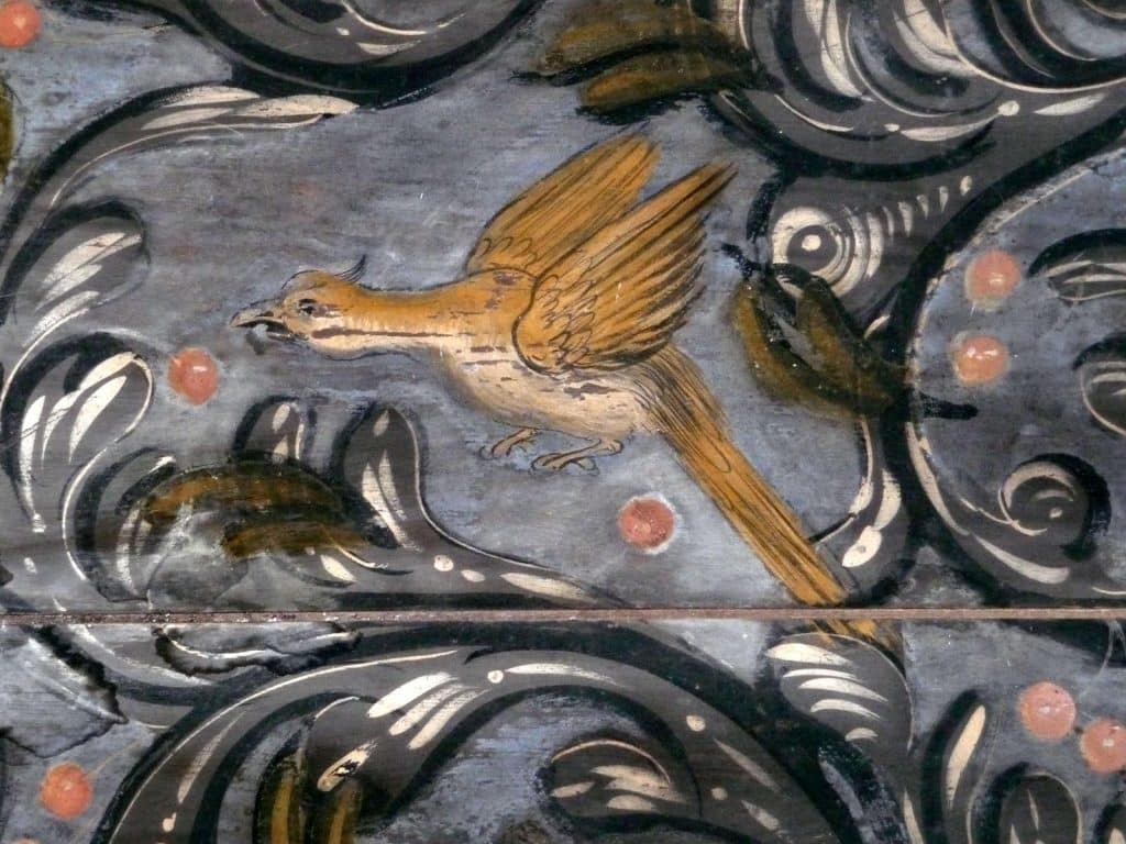 Detail van de plafondschildering in het Hofje van Bijlevelt. Foto F. Franck circa 2010.