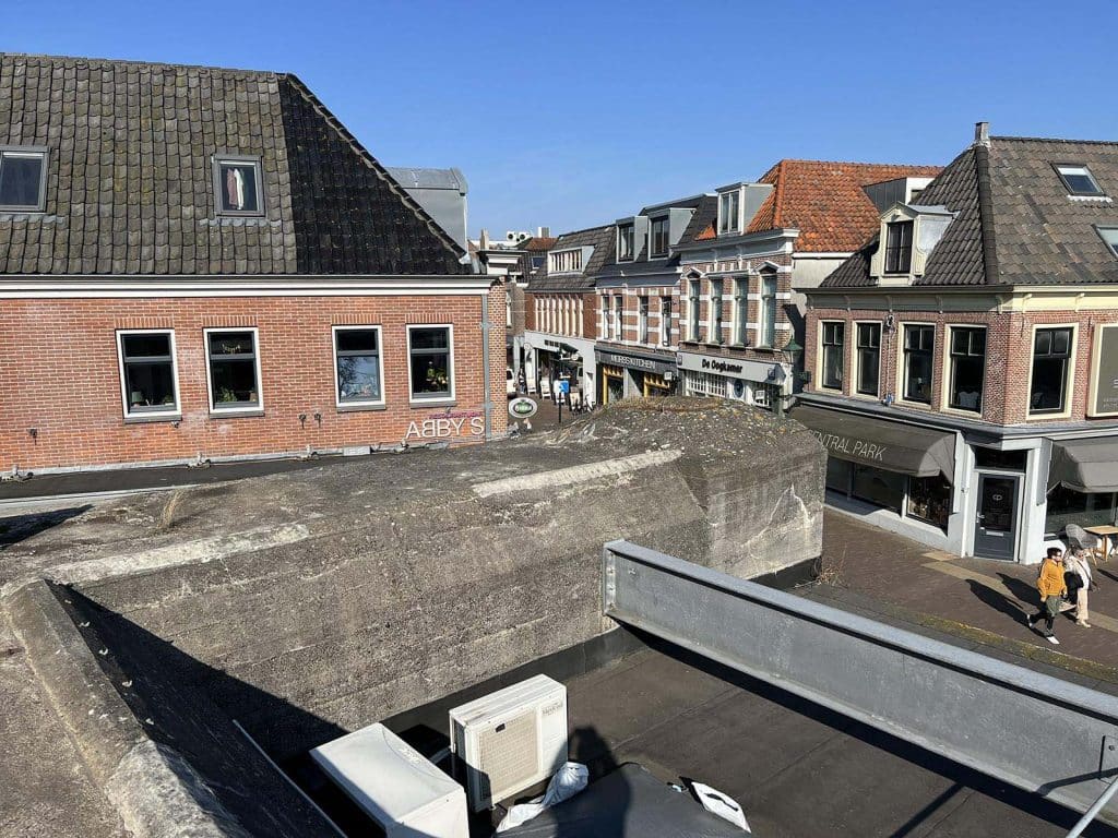 Dak van Bunker R617. Met zicht op het Ritsevoort. Foto M. Alphenaar 2016.