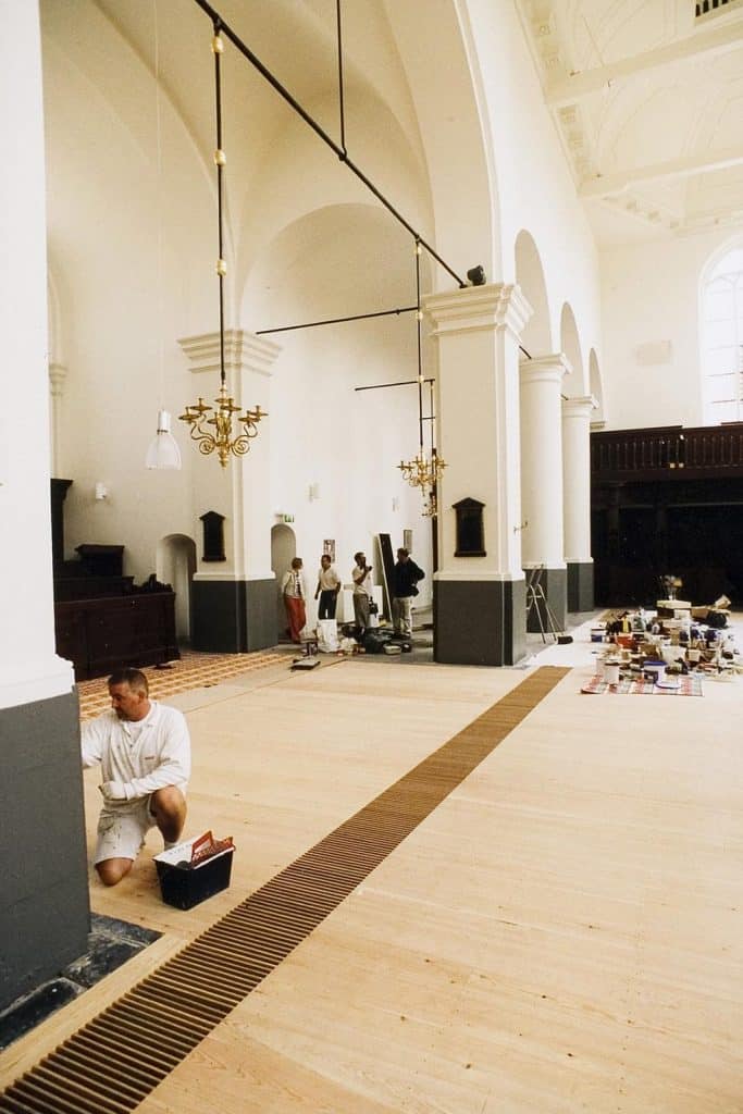 De Kapelkerk tijdens bij de restauratie in 2001.