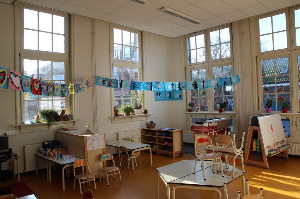 Klaslokaal van Basisschool Bello in 2014